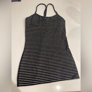 Black and white striped lulu lemon tank